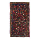 Wool Oriental Area Rug in Maroon