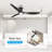 2pcs Flush Mount Ceiling Fan With Light-1130165029-1130165031