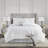 Elegant 7 Piece Queen Bedding Sets, Polyester Pleated Tufted For Home