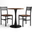 3-Piece Round Dining Table Set, Industrial Style Small Kitchen Table And Chairs For 2-1877030068