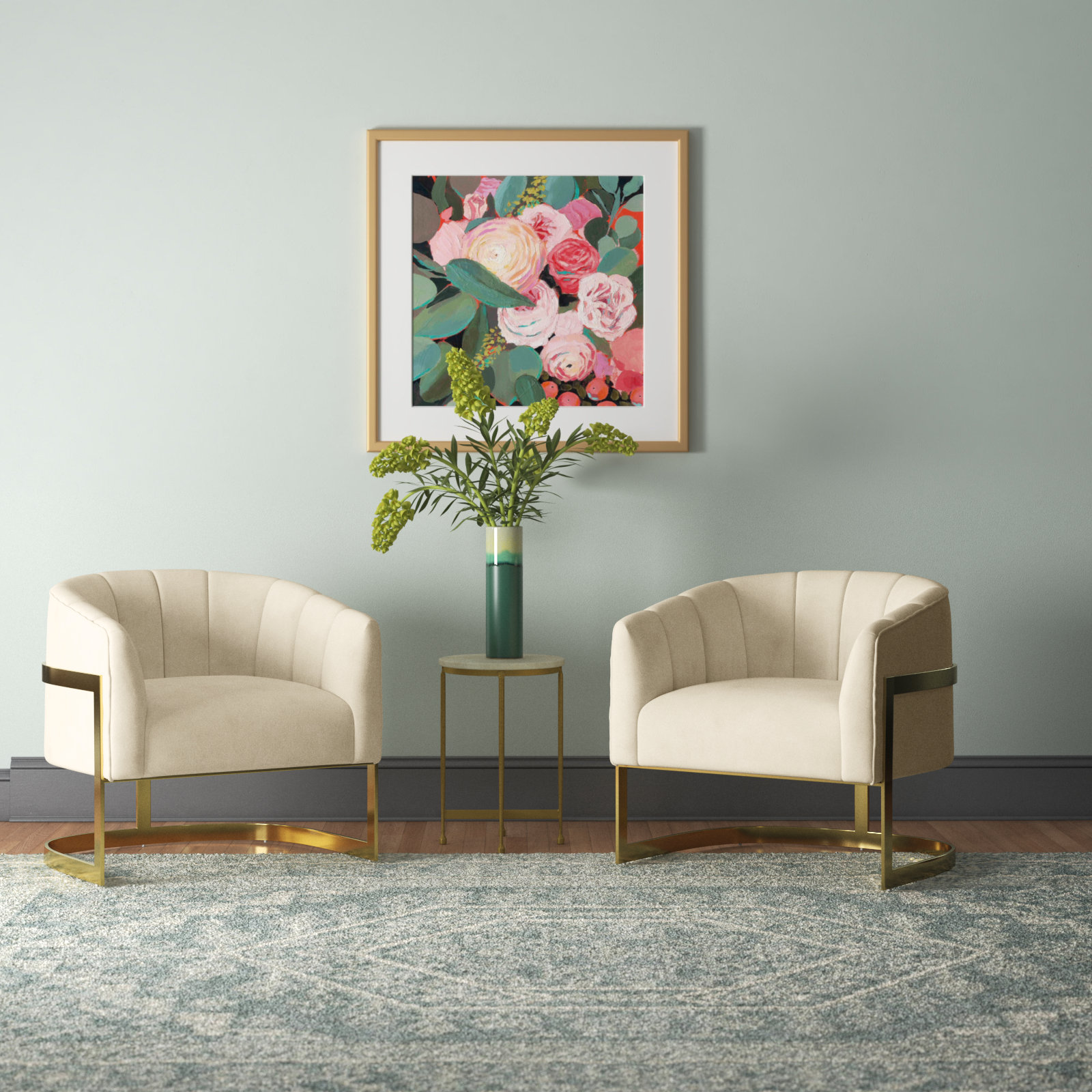 Willa Arlo™ Interiors Fauteuil demi-tonneau rembourré l 30 po Romy et ...