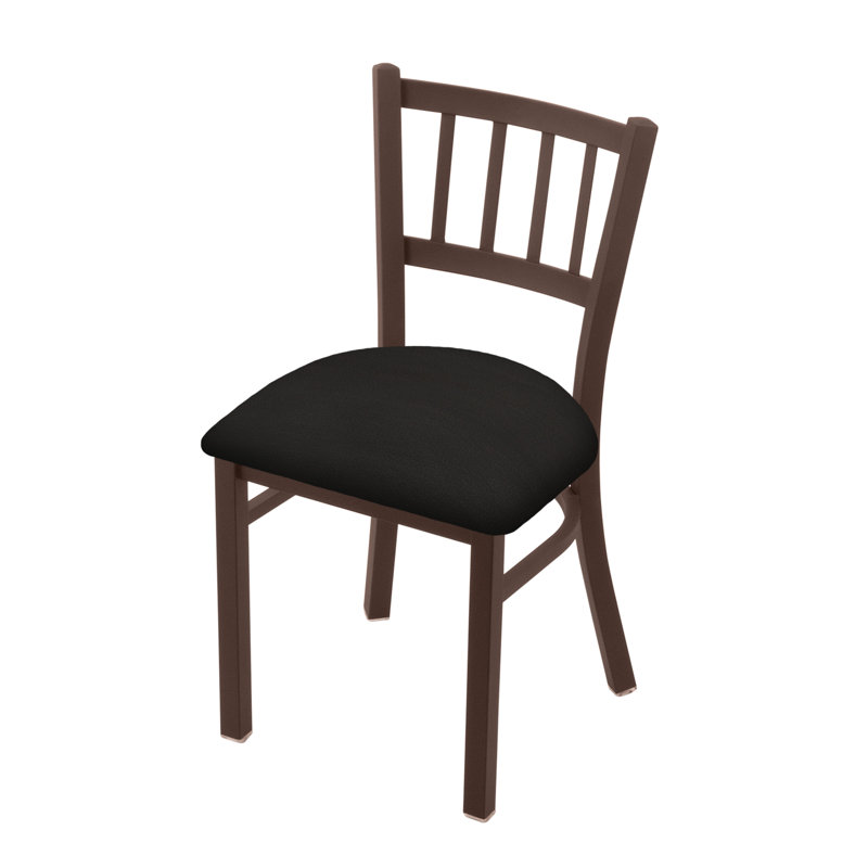 Chaise Contessa 610, Bronze, Vinyle - Vinyle noir