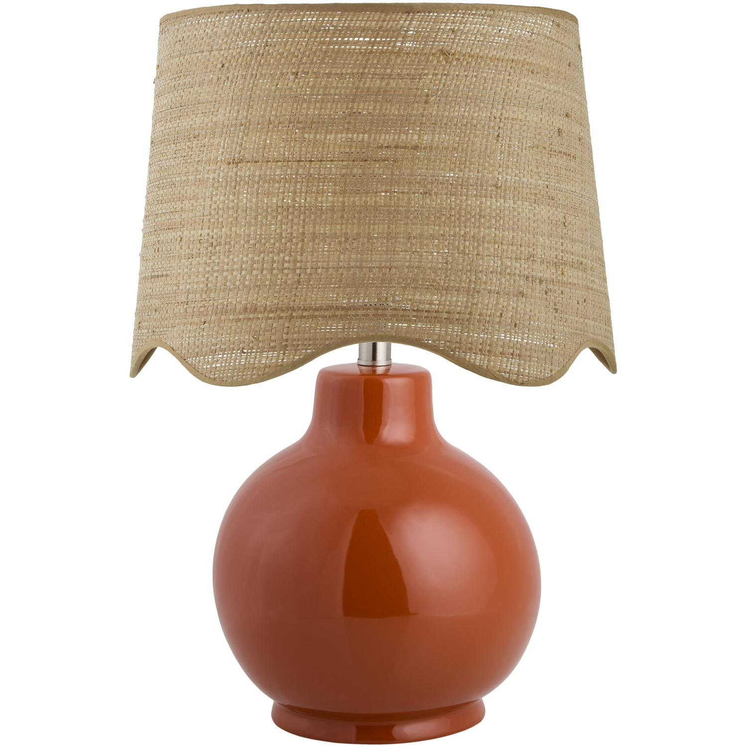 Maura Accent Table Lamp, Tan, Orange, 22"H x 15"W x 15"D