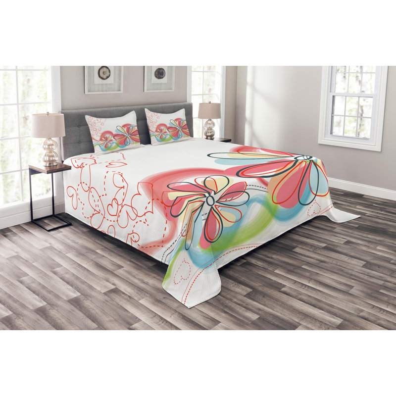 Farmhouse / Country Polyester Coverlet, Queen Coverlet + 2 Shams