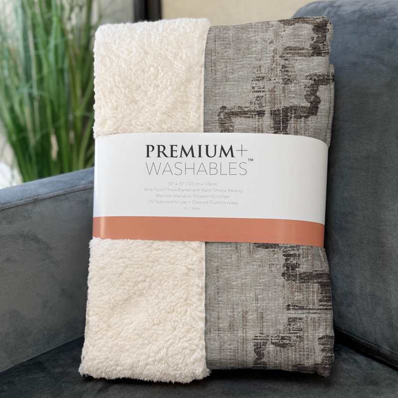 Couverture en sherpa brun One Pixie Street, 127 x 178 cm, brun, Chocolat; brun clair