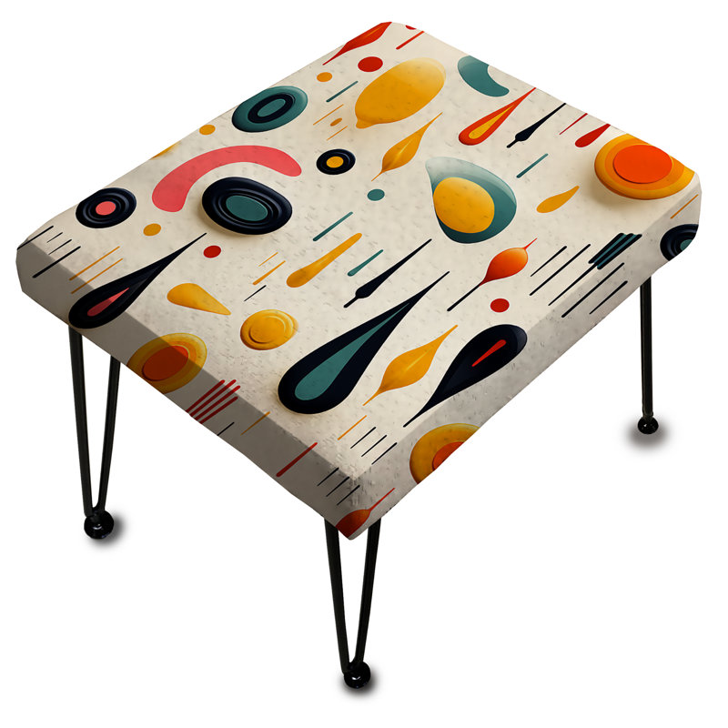 Mcm Abstract Expressions - Repose-pieds rectangulaire Mid-Century