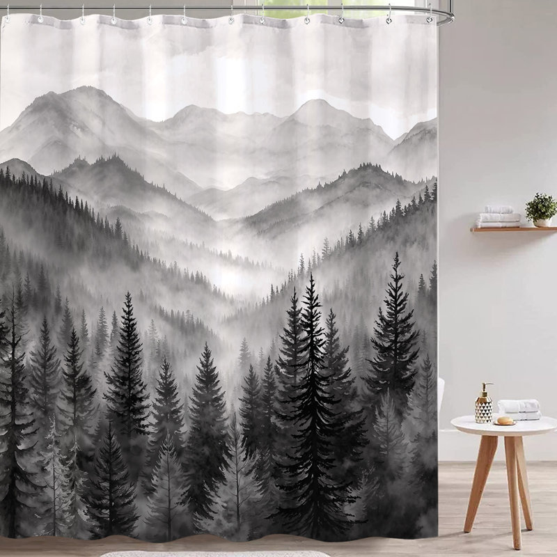 Rideau de douche Forest, Gris