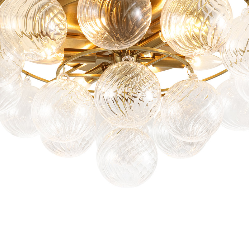 Plafonnier semi-encastré 6 lumières