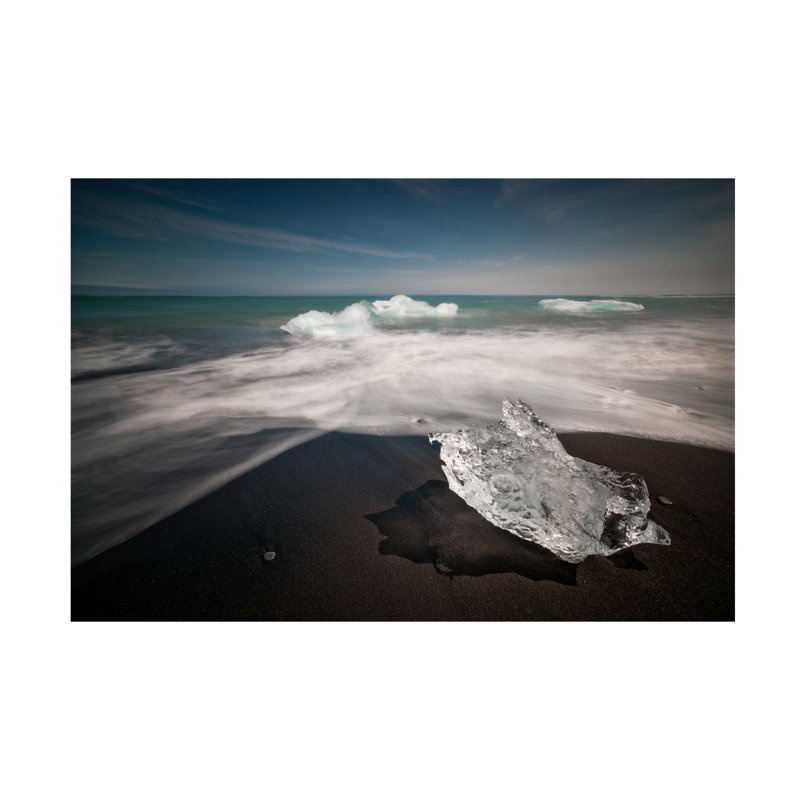 Art mural sur toile tendue - "Diamond Beach" par Raymond Hoffmann pour décoration de salon, de chambre à coucher ou de bureau - 22 x 32