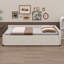 Lit plateforme tapissier avec port USB et lit gigogne-2109215531