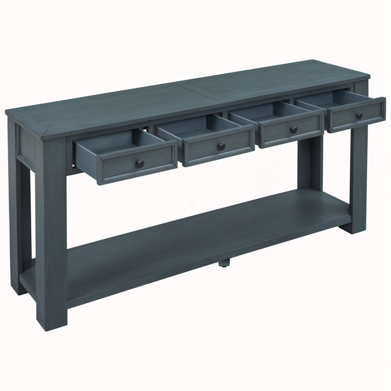 Console / canapé avec tiroirs de rangement, Marine
