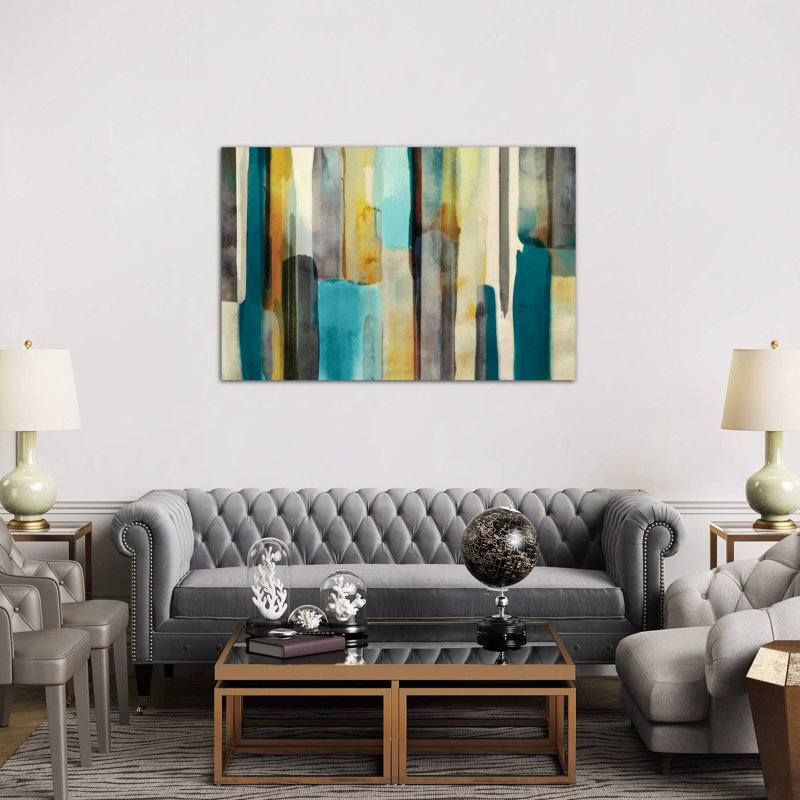 Woven In Teal by Edward Selkirk - Print on Canvas, 30.48 cm H x 45.72 cm W, No Frame