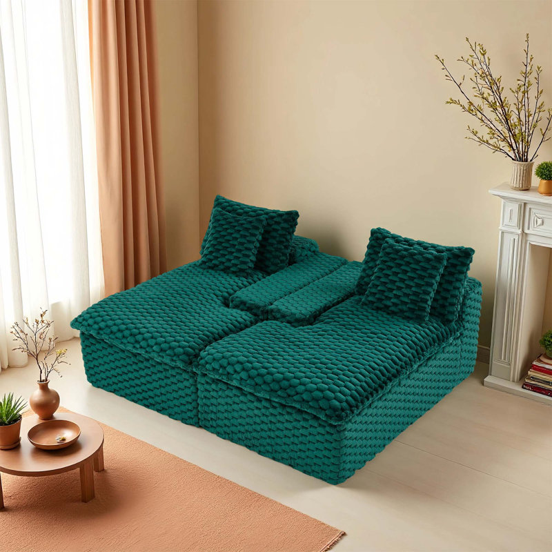 Canapé inclinable en mousse 71,65 po, Vert