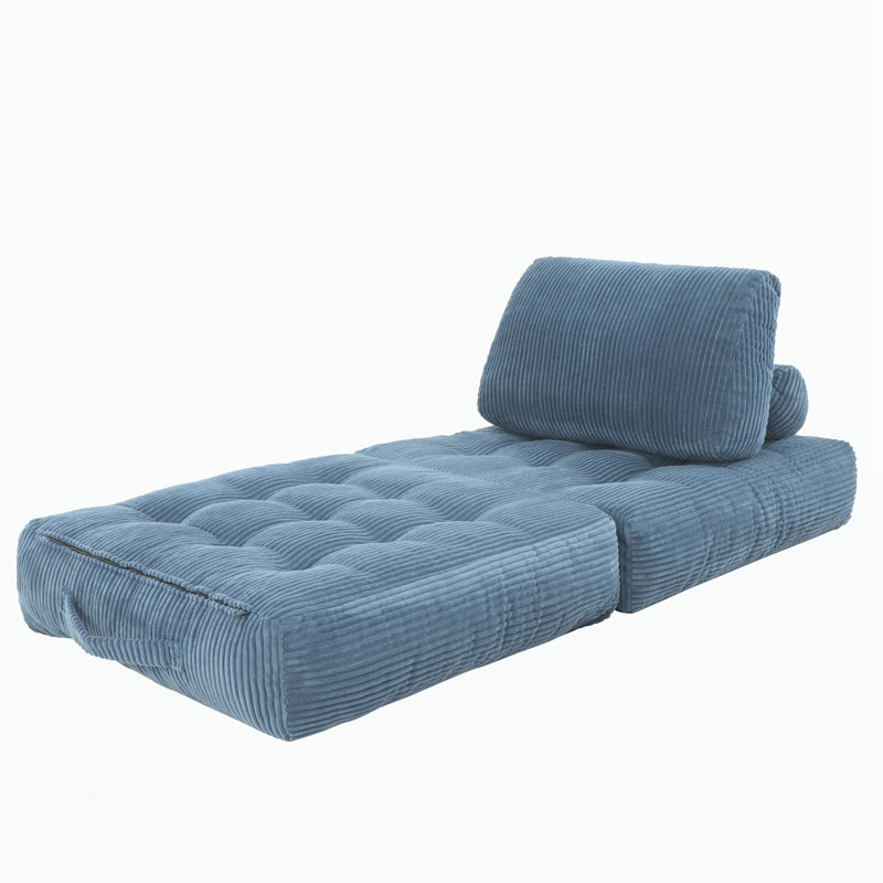 Canapé en velours côtelé 70,8 po en velours côtelé pour salon, chambre à coucher et dortoir, Bleu