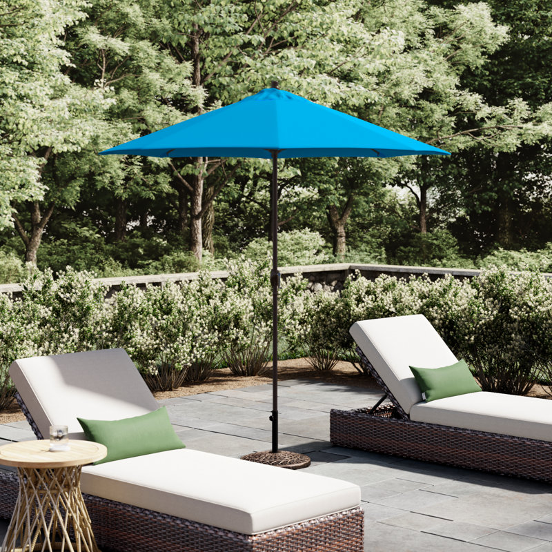Parasol de marché 7,5 pi Gino, Toile toile Sunbrella® cyan