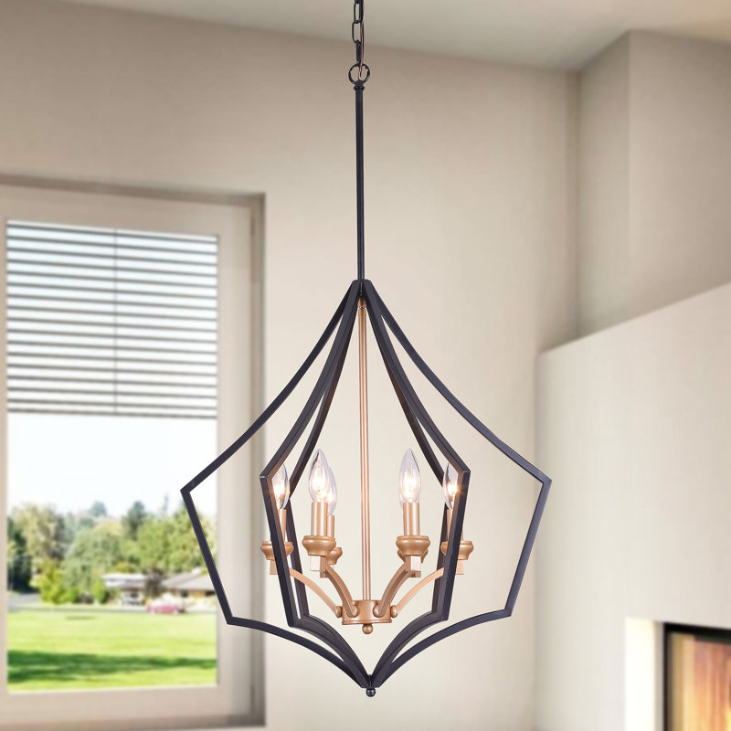6 - Light Lantern Geometric Chandelier