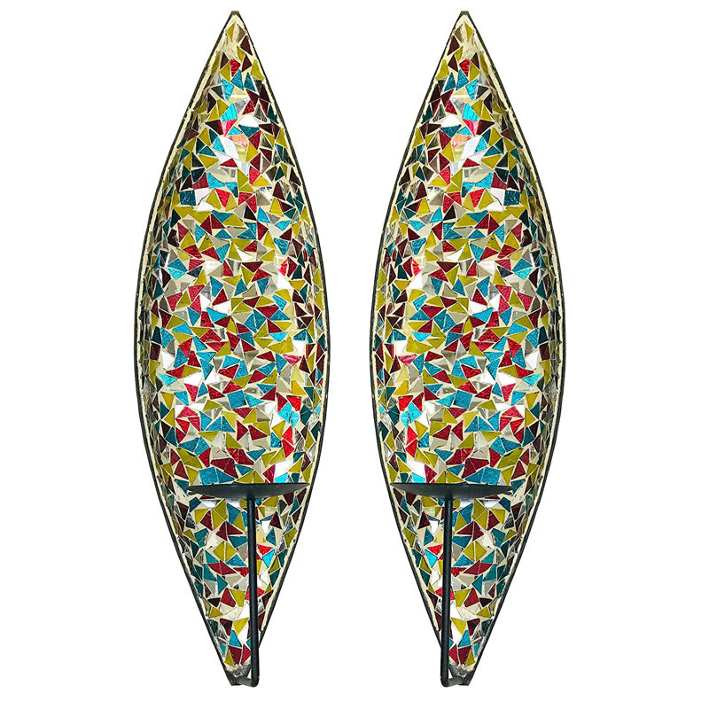 18'' H Wall Wall Sconce, Retro Rainbow