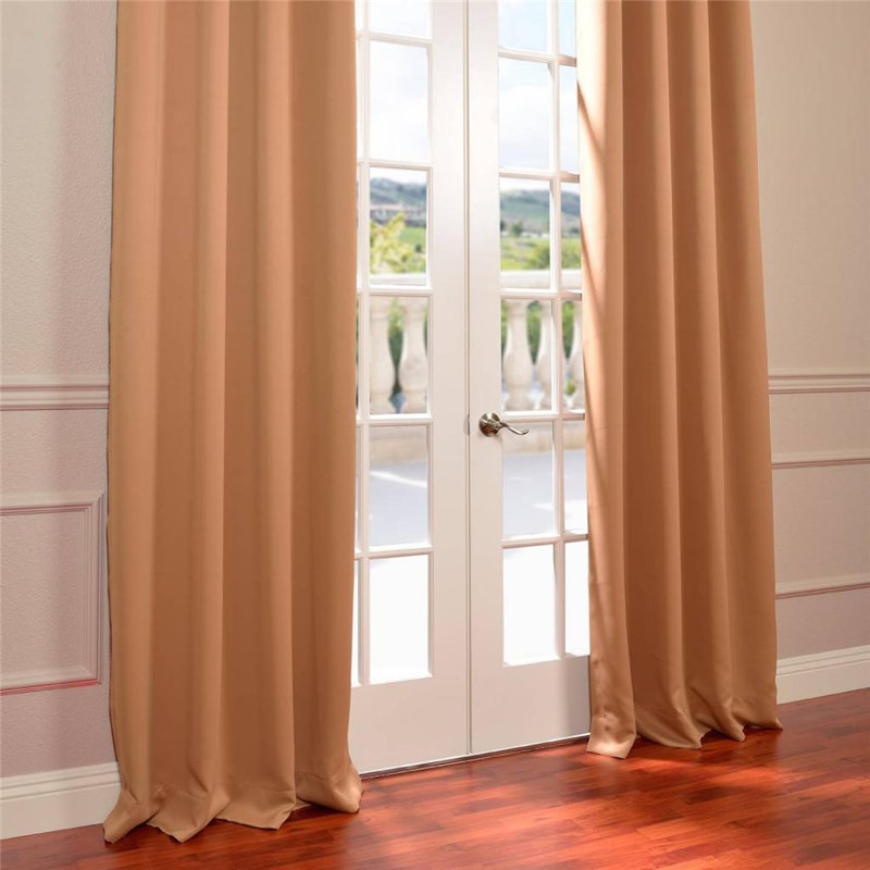 Room Darkening Grommet Single Curtain Panel, Alpaca Tan, 50" W x 108" L