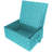 Sorbus Stackable Woven Basket with Lid and Carry Handles 3 Pack in Aqua