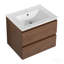 Ensemble de meuble-lavabo mural 24 po avec lavabo en céramique, 2 tiroirs à fermeture en douceur, ensemble Kd-1063786855-1063786858-1063786857