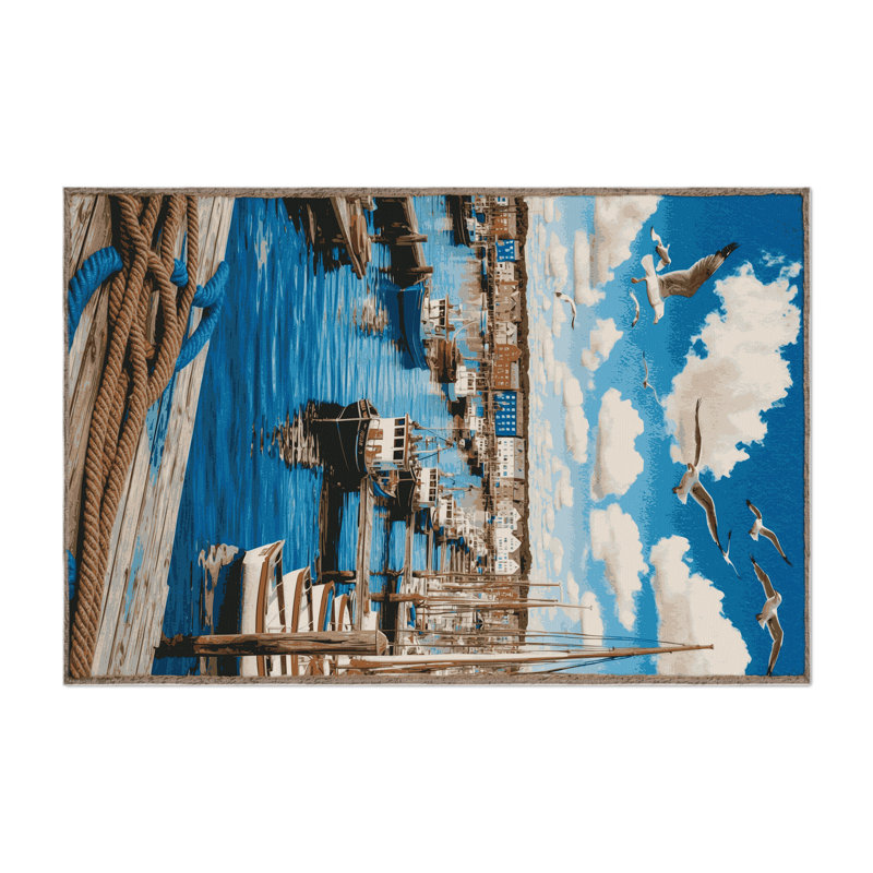 Tapis intérieur et extérieur gris Transport, Rectangulaire 3 pi x 5 pi