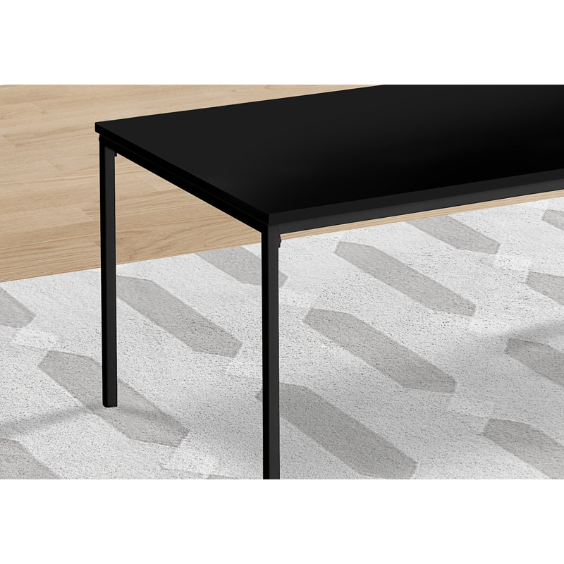 Ensemble 3 pièces, 1 table basse et 2 tables de bout, centre, Noir, Bois