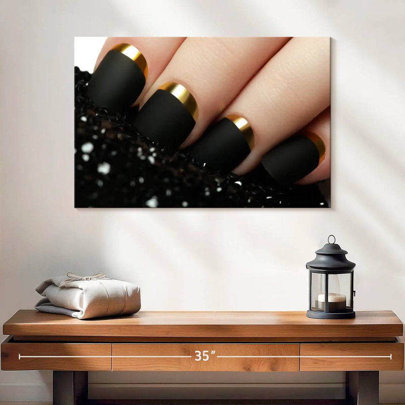 Shuttleworth Matte Black Nails, 20" H x 30" W