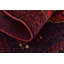 Tapis de zone en laine rouge/bleu 3 pi 5 po x 5 pi one-of-kind-noué la main Auxvasse