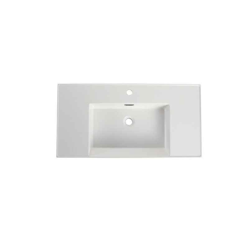 Lavabo en résine 36 po pour meuble-lavabo, comptoir de meuble-lavabo seulement