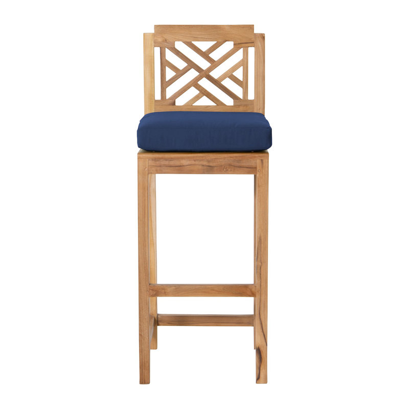 Monterey Solid Wood Bar Set with Stools, Navy