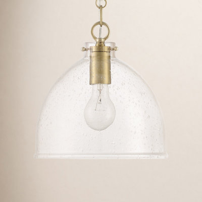 Dimmable Seeded Glass Single Light Pendant