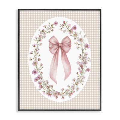Giclée féminine encadrée à motif d'arc vichy, design par Christine Simpson Art