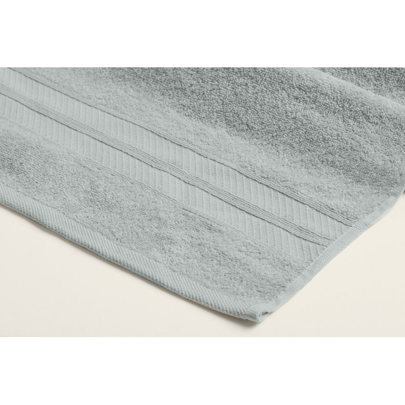 Luxury Bath Towel Set (2 Pieces), 100% Cotton, Grey | Includes 19.7 x 35.4 inches Hand Towel & 35.4 x 59.1 inches Bath Towel | 350 GSM, Soft & Absorbent, Machine Washable, Low Heat Dry, Perfect for Home & Spa
