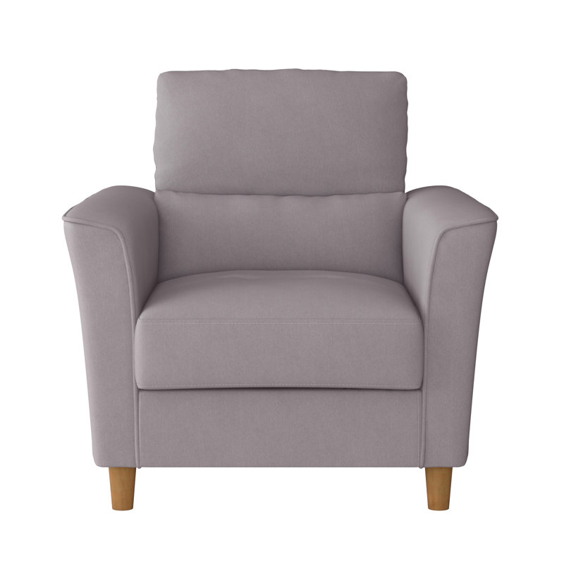 Fauteuil en polyester 35 po Alennah, 100 % polyester gris clair, H 36 po x l 35 po x P 31 po