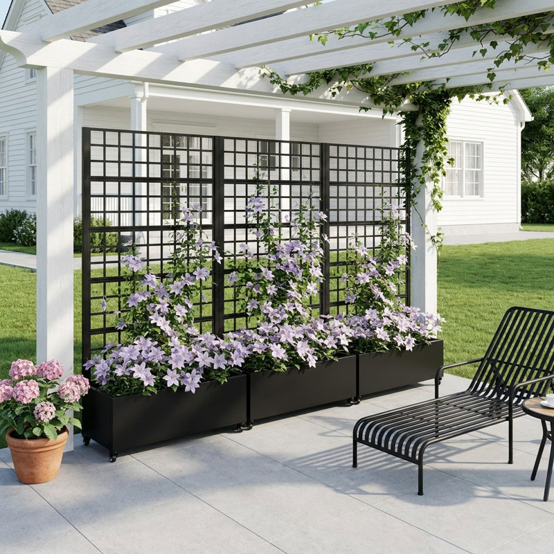 Planter Box, Black, 185cm H x 90cm W x 40cm D