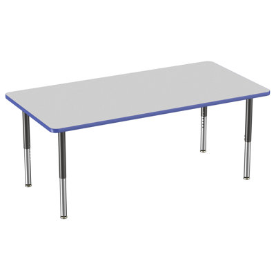 Rectangle T-Mold Adjustable Height Activity Table