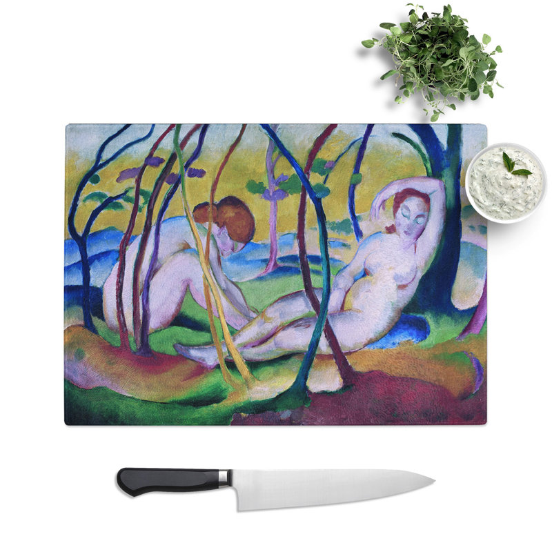 Nudes Under Trees by Franz Marc Chopping Board, 0.4cm H x 20cm W x 28.5cm L