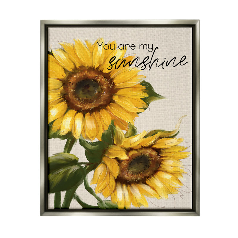 «You Are My Sunshine Vivid Sunflower Blossoms» par Conrad Knutsen - impression sur toile, H 31 po x l 25 po x P 1,7 po