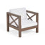 Chaise style Mid-Century, texture bois, gris et blanc, style élégant chemisier, bois, casquette Gavroche