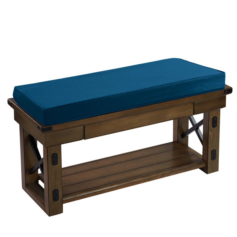 Coussin de siège intérieur / extérieur 42 po x 18 po, Bleu sarcelle