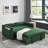 Indoor Contemporary Sofa Sleeper Sofa Bed With 2 Lumbar Pillows And Side Pocket For Home-377708346