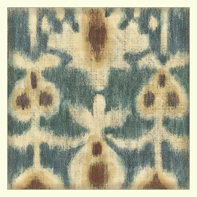 Ikat Motif III by Chariklia Zarris - Wrapped Canvas Painting, 30cm H x 30cm W x 3.8cm D