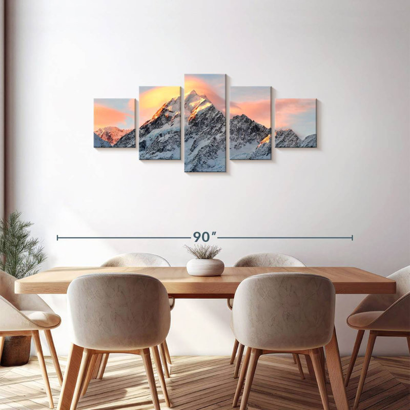 Mount Cook Sundown, 30" H x 68" W