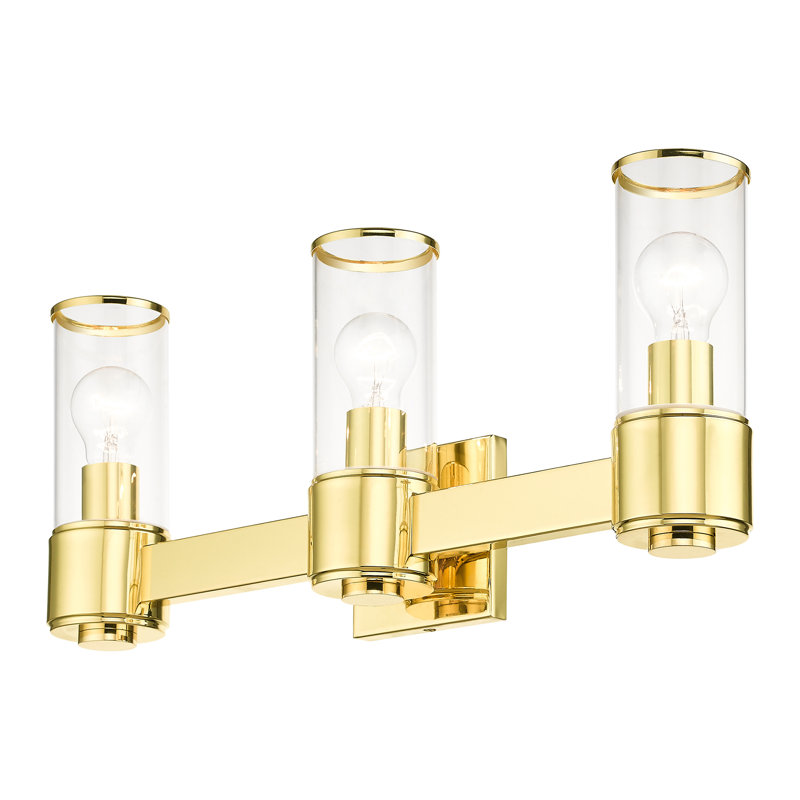 Barbette 3 - Light Dimmable Vanity Light, Polished Brass
