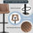 Swivel Upholstered Adjustable Height Counter Stool with Metal Frame-97865832