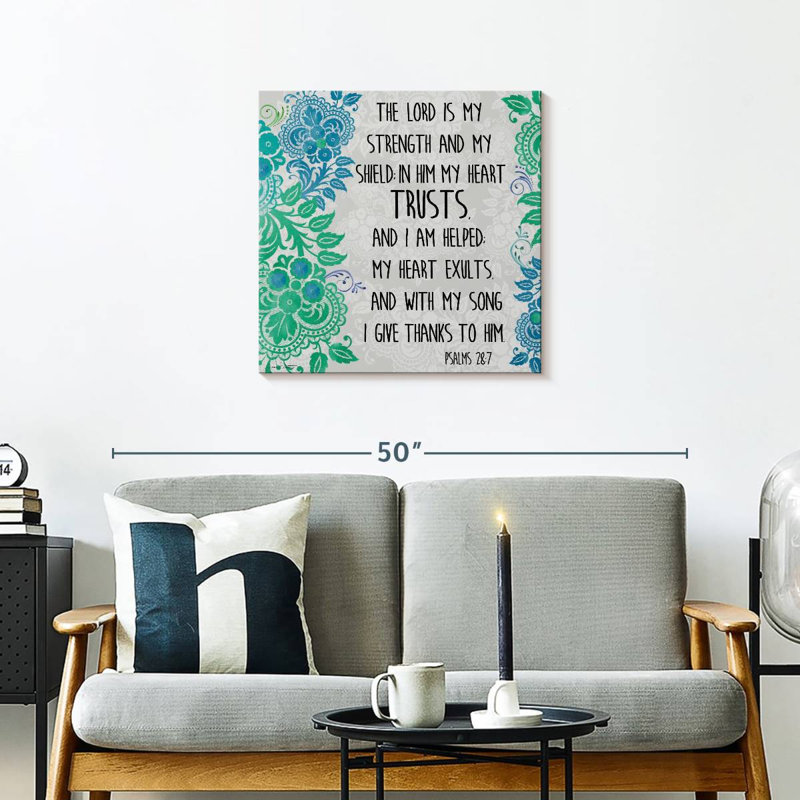 Tergel Paisley Bible Verse II, 24" H x 24" W