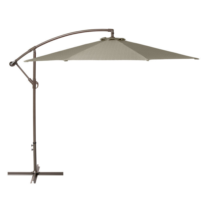 Parasol en porte-à-faux 10 pi Weekend, gris