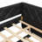 Full XL Size Upholstered Daybed with Trundle and LED, Black-638196073
