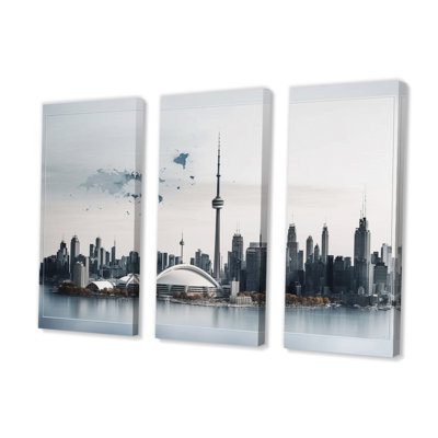 Toronto Skyline III - 3 pièces sur toile