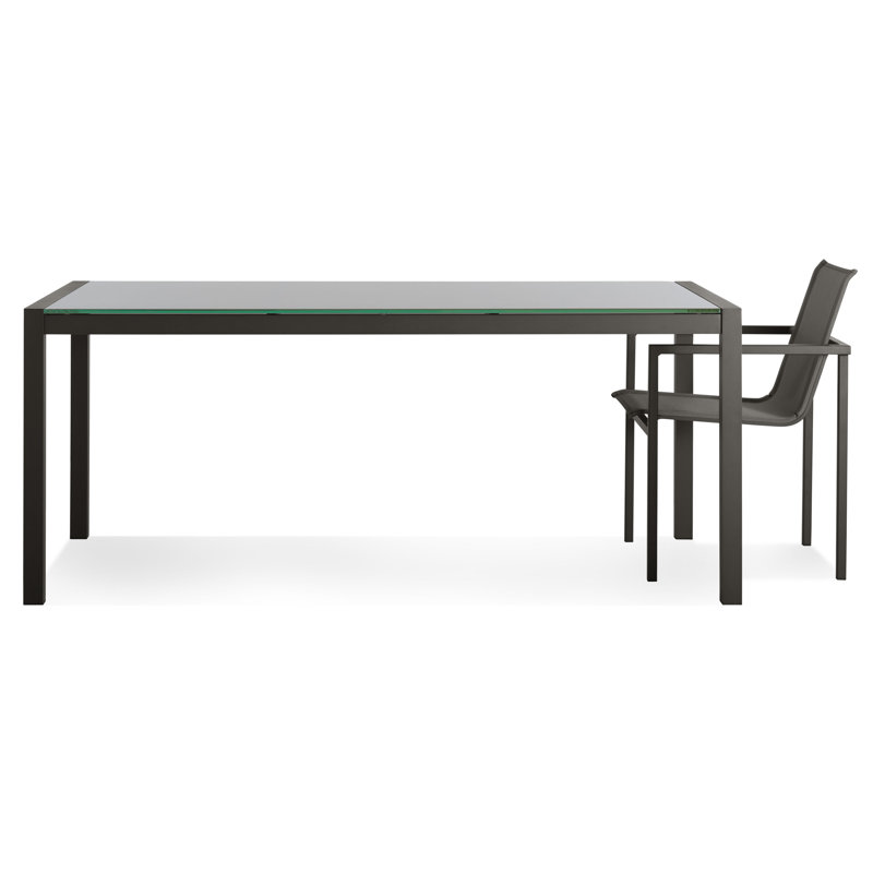 Skiff Outdoor Dining Table, Carbon, 35" D x 71" L